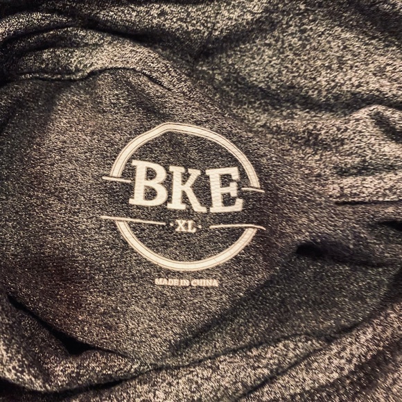 BKE Men’s Charcoal Mock twist fleece sweatshirt w Front pouch pocket sz XL - Picture 3 of 6